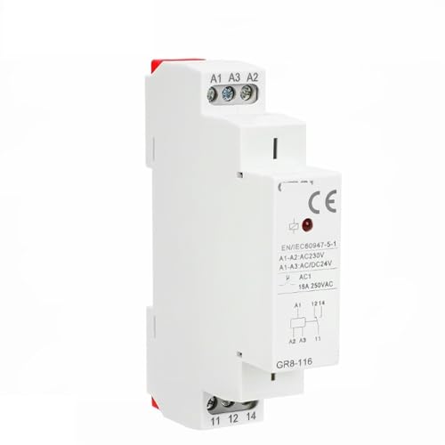 Relé auxiliar GR8 SPDT interruptor electrónico AC230V para cuadros de automatización 1