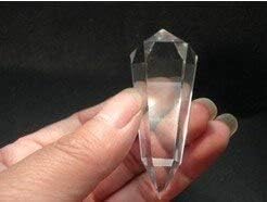 Radiant 6 Sided Natural Clear Crystal Point Quartz Vogel Wand W Cuts