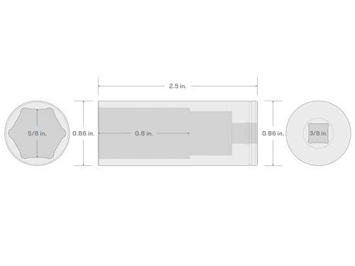 Image of TEKTON 3 /8 Inch Drive x 5 /8 Inch Deep 6-Point Socket | SHD13016