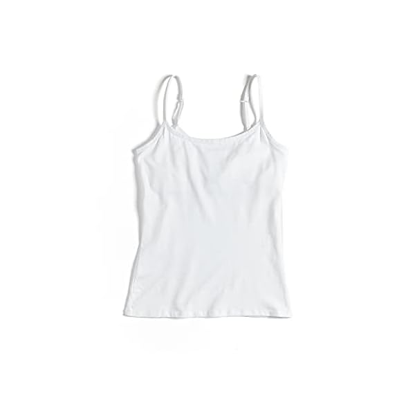 Pact-Organic-Cotton-Camisole-with-Shelf-Bra-for-Women Pact womens Women's Cotton Camisole Tank Top With Built-in Shelf Bra, Cami Shirt, White, Medium US