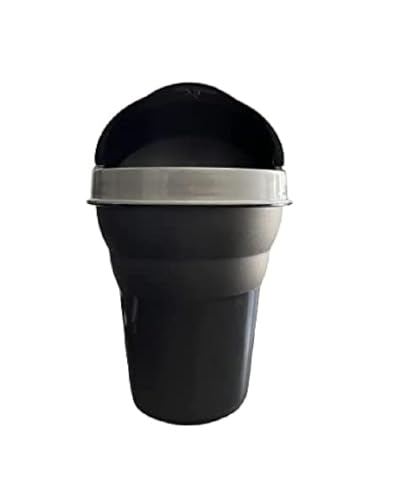 Image of Car Trash Bin with Push Lid | Compact Mini Car Dustbin for Cup Holder | Car Garbage Can for Home Office | Small Vehicle Waste Bin for Clean & Organized Interior (Pack of 4)
