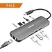 USB C Hub Adapter, AZDOME 9 in 1 Adapter Gigabit Ethernet Port, 4K HDMI, SD/TF Card Reader, PD Charging Port, 3 USB 3.0 Ports Type C Hub for MacBook Pro 2015/2016/2017, Chrombook and More Type-C Lapt