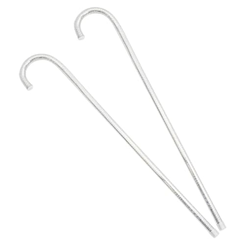 FOMIYES - FOMIYES 2Pcs Dance Cane for Stage Performance Cosplay Jazz Dance Accessory for Belly Dancing Silver