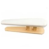 Wnbsiueミニプロアイロン台 アイロン台、無垢材ベンチアイロン台、長方形アイロンスツール、袖/襟/子供用ズボンのための家庭用デスクトップアイロンツール 調節可能なアイロン台 耐熱 コンパクト 長袖用 アイロンマット 洗える布カバー付き 衣類、靴下、袖、袖口、襟用 アイロン台 袖用 (ホワイト,ベンチ)