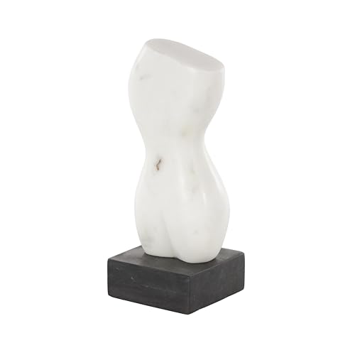 Escultura decorativa mujer de mármol blanca 4x4x11 pulgadas miniatura 2