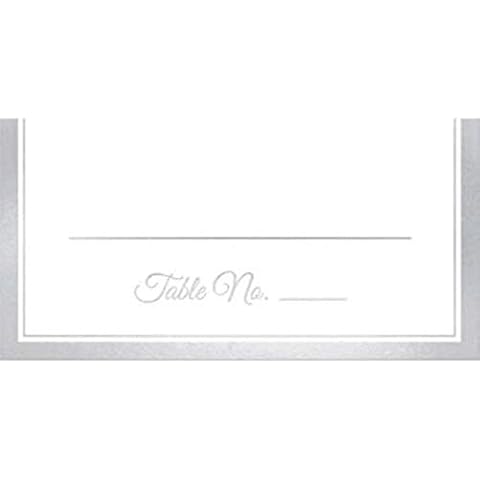 Amscan 340034 Colourful Place Cards with Silver Trim Cover