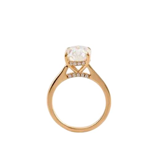 Bague moissanite 1-4 mm élégance quotidienne en argent 925 plaqué