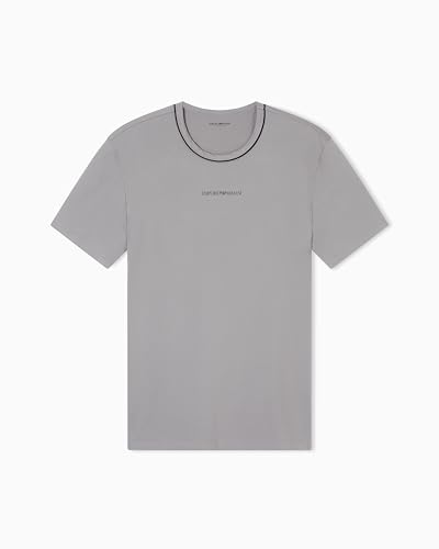 T-Shirt Col Rond Emporio Armani Homme Gris M : Fini les Cols Déformés