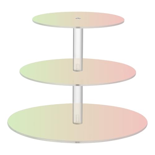 Zathe Green Pink Gradient Transparent Acrylic Tray Spill-Proof Three-Layer Display Trays Store Sundries In The Entrance Hall