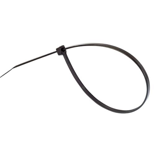 Gocableties Black Cable Ties, 300mm x 3.6mm, Pack of 100, 12" Premium Nylon Zip Ties, Multi-Purpose Plastic Tie Wraps, Secure Self-Locking Mechanism, for Home, Garden, Office and DIY