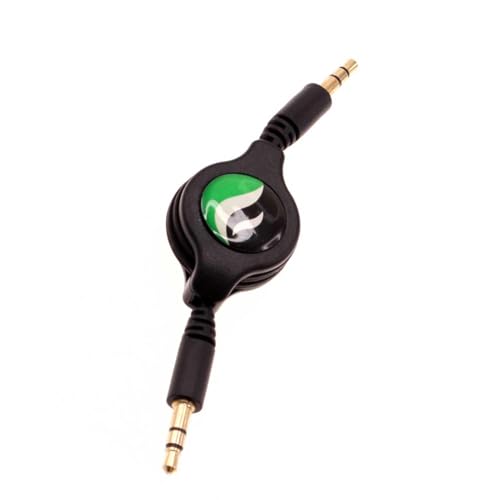 Cable Auxiliar Retráctil 3.5mm Negro para Auto