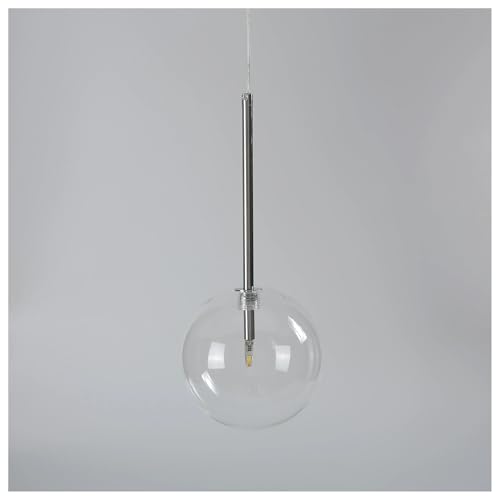 Luminaires décoration cuisine et suspension globe en verre transparent 20cm