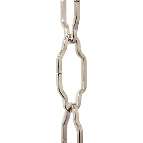Image of RCH Hardware CH-S57-33-PN Steel Chandelier Chain, Polished Nickel (1 Foot)