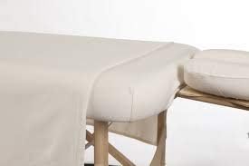 RBS Bedding's Egyptian Cotton 600 Thread-Count 3-Piece Massage Table Spa Sheet Set (1Pc Fitted Sheet,1Pc Flat Sheet & 1Pc Face Rest Cover) Fit up to 7" Inch Deep Table Fitted Color (Ivory) Solid