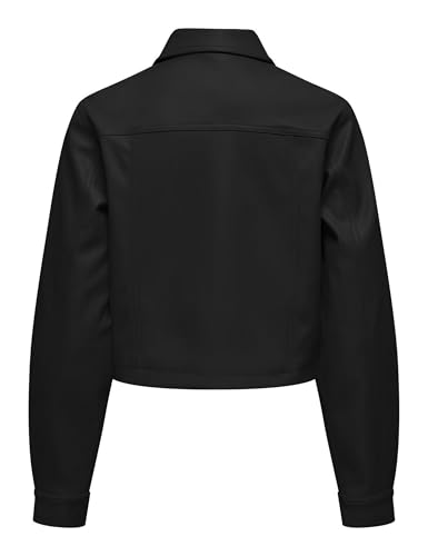 ONLY Damen ONLRIMA Faux Leather Jacket OTW Jacke, Black, M – Ansicht 3