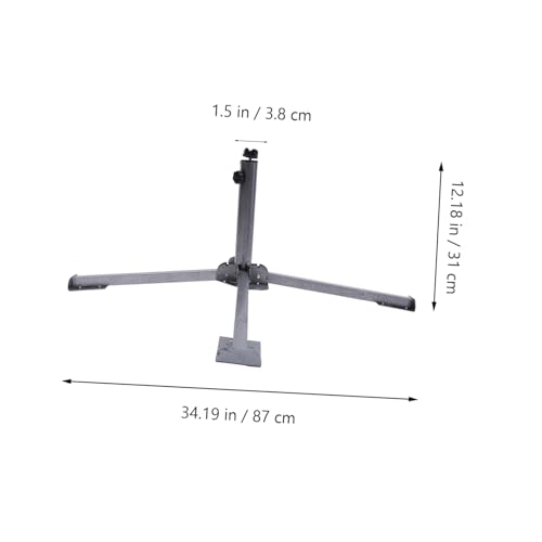 Pied de parasol croisé pliable et stable Kichvoe avec trou central réglable