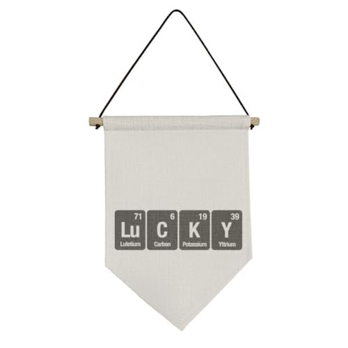 Drapeau porte-bonheur en toile premium et bois de suspension