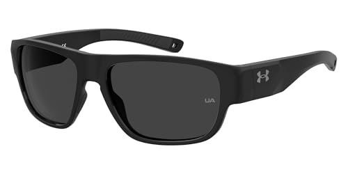 Image of UA Scorcher Sunglasess, Shiny Black Frame w / Gray Lenses