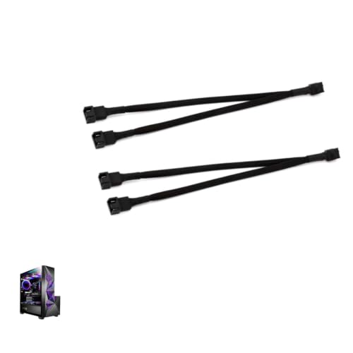 Image of NOYIN NETEK PWM Fan Splitter Cable 1 to 2, 4-Pin Y-Cable for PC Case Fan
