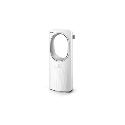 Zephir, Ventilalatore a Torre Senza Pale, 3 Velocità, 3 Modalità di Fusso d'aria, Ventilatore Oscillante, Display LED, Comando Touch, Timer 15 ore, Telecomando, Potenza 50 W