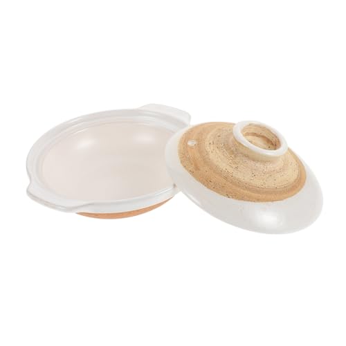 iplusmile Cazuela De Cerámica Antiadherente 18 Cm, Olla Para Arroz Pollo Estofado, Resistente Al Desgaste, Apta Para Guisos, Tapa Incluida, Uso Doméstico Sopas