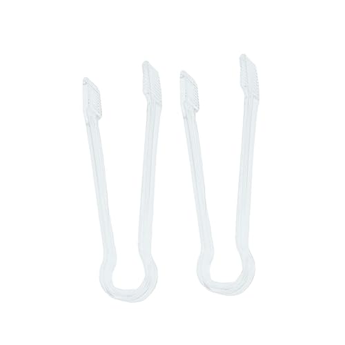 HOLIDYOYO 2Pcs Transparent Acrylic Ice Tongs Multi Purpose Food Serving Tongs for Ice Bread Cake Salad for Home Parties Bars and Events