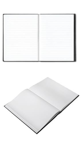 Image of KAANUKA Long Size Notebook Combo | Pack Of 3 Ruled+3 Unruled | 140 Pages | Single Line & Plain | Long Size 27.2cm X 16.7cm | Sets Of 6 Notebooks For School & College Students