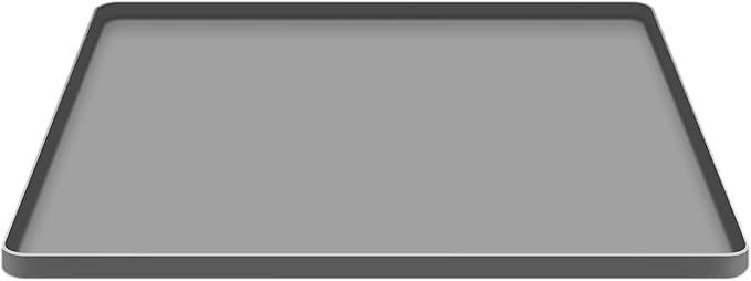 洗濯機トレイ シリコン製 ドリップトレイ ミニ冷蔵庫マット ミニ冷蔵庫マット シリコンオイル防音、断熱、耐衝撃、へこみ防止、傷防止、水漏れ防止、滑り止め。洗濯機、冷蔵庫、乾燥機、キッチン、ランドリールームなどに最適です (グレー、65x60 cm)