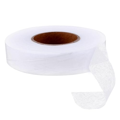 Alasum Cinta Adhesiva de Doble Cara Adhesivo Termofusible 1 Rollo para Ropa Tejido No Tejido Blanco para Dobladillos y Manualidades en Casa