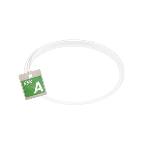 BRILONER - LED Deckenleuchte Effizienzklasse A, ca. 50.000 Std. Licht, 11W bei 2400lm, LED-Panel flach, helle energiesparende Deckenlampe Wohnzimmer, Küchenlampe, Wohnzimmerlampe, 29x3 cm, Weiß