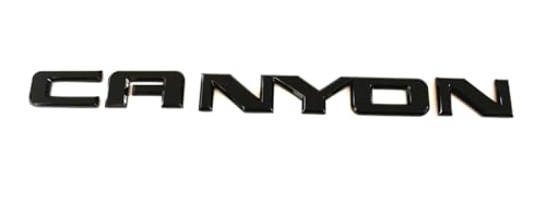 Image of 1Pc Canyon Emblem Front Side Door Rear Liftgate Tailgate Nameplate Logo 3D Badge Sticker 22900425 Decorate Replacement for Canyon (Black), EI-SilveCutom#2