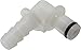 CPC PMC23-04 Buna-N O-Ring, Male, Acetal Coupling, -40 to 180?F, 1/4" ID, Elbow Hose Barb-Male Plug 120 MAX PSI, 1/8" Nominal Flow