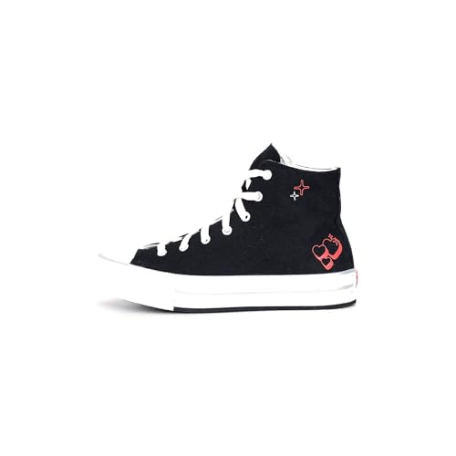 Converse A09121C Undefined's Ct As Eva Lift Platform Y2K Trainers (Black Red, US 5)