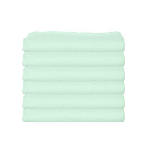 bkb Daycare 6 Piece Flat Crib and Toddler Sheets, Mint