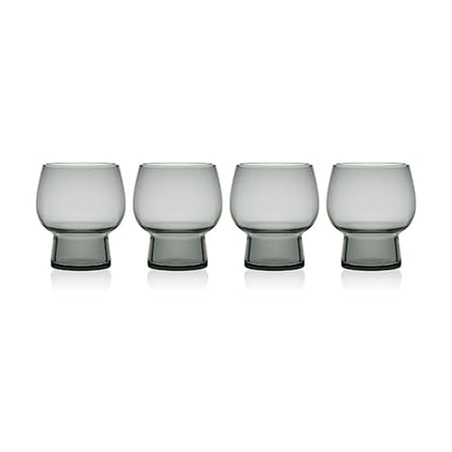 Mikasa Phoebe Double Old Fashioned Beverage, Set of 4, Smoke