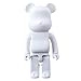 Bearbrick Violent Bear Building Block Orso bianco e nero Statue 400% Bambola Decoration Toy Model Regali Valore della collezione d'arte Dimensioni 28 cm (11in) B