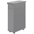 Chrislley 65L Slim Laundry Hamper with Lid Narrow Rolling Laundry Basket with Wheels Upgrade Foldable Dirty Clothes Hamper Portable Skinny Hamper Storage Bins (27.56 inches, Grey)