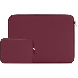 RAINYEAR 11-11.6 Inch Laptop Sleeve Protective Case Soft Computer Bag with Accessories Pouch, Compatible with 11.6" MacBook Air 13" Macbook Neo for 11" Notebook Tablet Ultrabook Chromebook(Red)