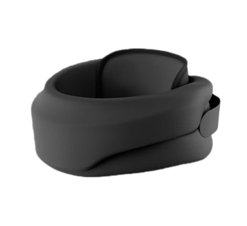 Heated Neck Brace Cervical Collar - Neck Support Brace with Heating Pad, Soft Foam Wraps Keep Vertebrae Stable and Aligned for Relief of Cervical Spine Pressure for Women & Men Black (L Size)