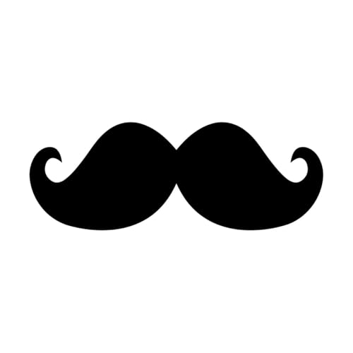 Autocollant mural moustache coiffure salon autocollant mural hipster bureau décor stickers muraux autocollants décoratifs en vinyle amovibles extra large - 52x142cm
