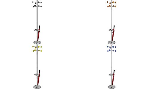 Preisvergleich Produktbild kerkmann Garderobenständer G 20, 8 Haken, alusilber orange