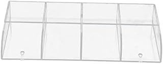 TV Remote Control Holder Wall Mount Acrylic Clear Media Organizer Storage Box Case With 4 Grids For Table Desk Bedside