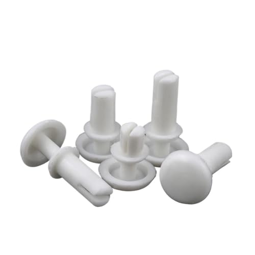 Metal Screws 30Pcs White Nylon Rivets Push Button Snap Plastic Rivets R2024-R6080(R3035-30pcs)