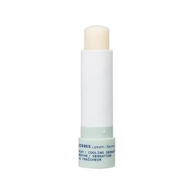KORRES Balsam Lip Butter Stick Clear Mint, Moisturizing Balm with Greek Hypericum Oil, Nourishing Formula for Smooth Lips, Lightweight Shine, Daily Lip Care, 0.17 oz
