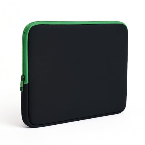 Mochila para laptop em poliéster premium com compartimentos acolchoados de proteção e zíperes reforçados; mochila unissex para laptop(Preto/Verde)