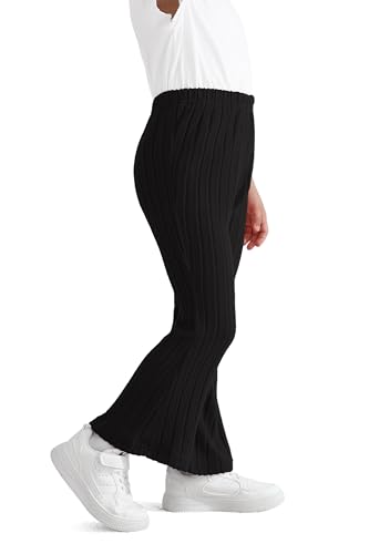 Image of Toddler Baby Girls Fall Bell Bottoms Pants Ruffle Flare Pants Soft Fleece Trousers for Children's