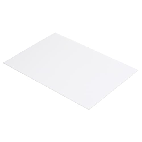 MECCANIXITY ABS Plastic Sheet 10 Inch x 8 Inch x 0.04 Inch ABS Styrene Sheets for Building Model DIY Crafts Panel White 1 Pcs