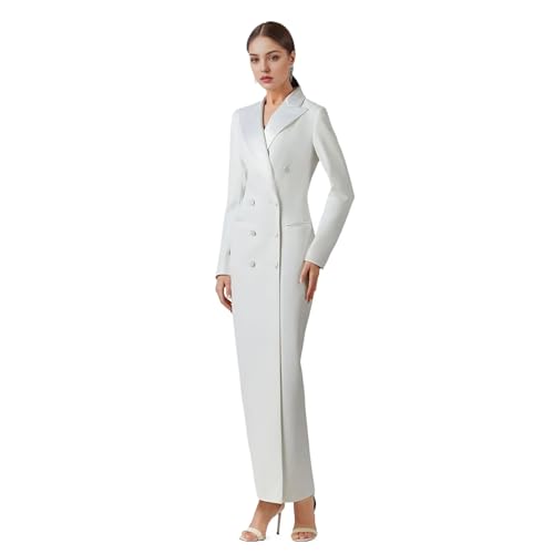 TIANMEI Women's Tuxedo Dress Maxi - Elegant Black Blazer Dress for Plus Size 18+ Formal Events - Image 5