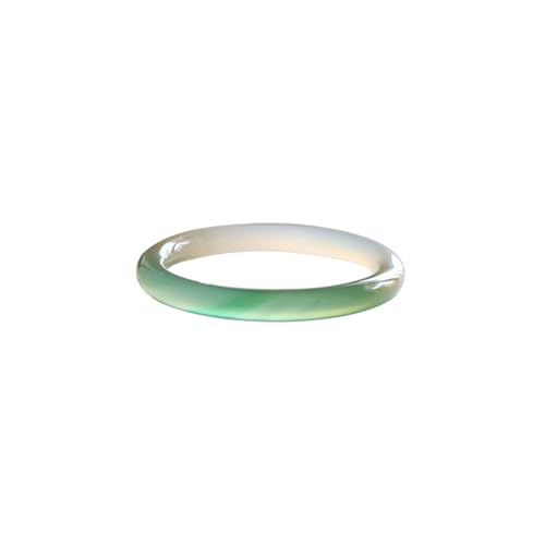 Bracelet en calcédoine verte et blanche, cadeau d'anniversaire porte-bonheur femme
