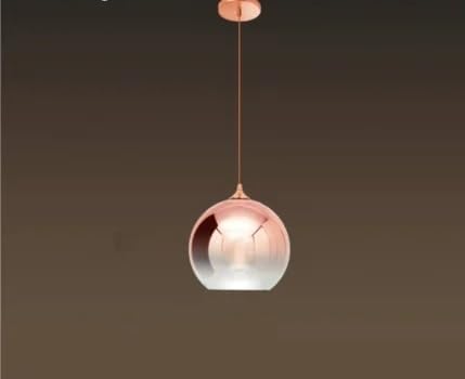 Lampe de chevet suspendue pour gagner de la place petit lustre en verre 30cm